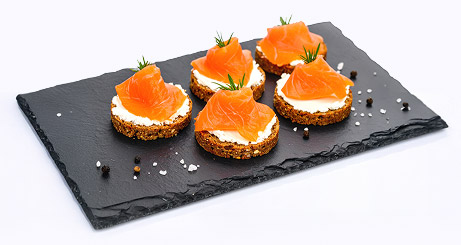 Canape salmon ahumado